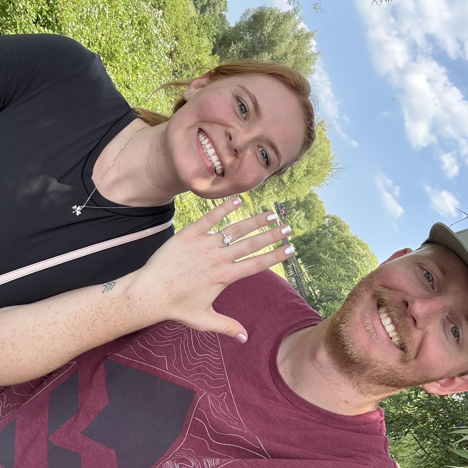 Moments after saying yes!