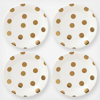 Deco Dot Salad Plate, Set of 4
