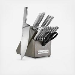 Schmidt Brothers, Grey Shiplap 15-Piece Knife Set - Zola