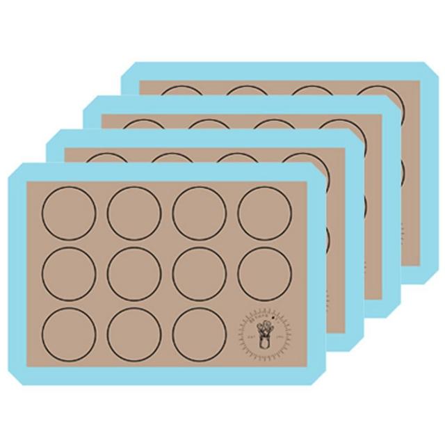 Silicone Baking Mats, Half Size Baking Sheet Liners, Pack Of 4, Oven Safe, (11.5 X 16.5), Non-Stick, Silicone Baking Sheet Liner, Perfect For Baking Macarons And Cookies