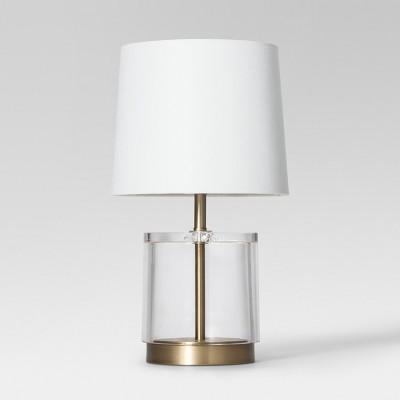 Modern Acrylic Accent Lamp Brass Includes Energy Efficient Light Bulb - Project 62™