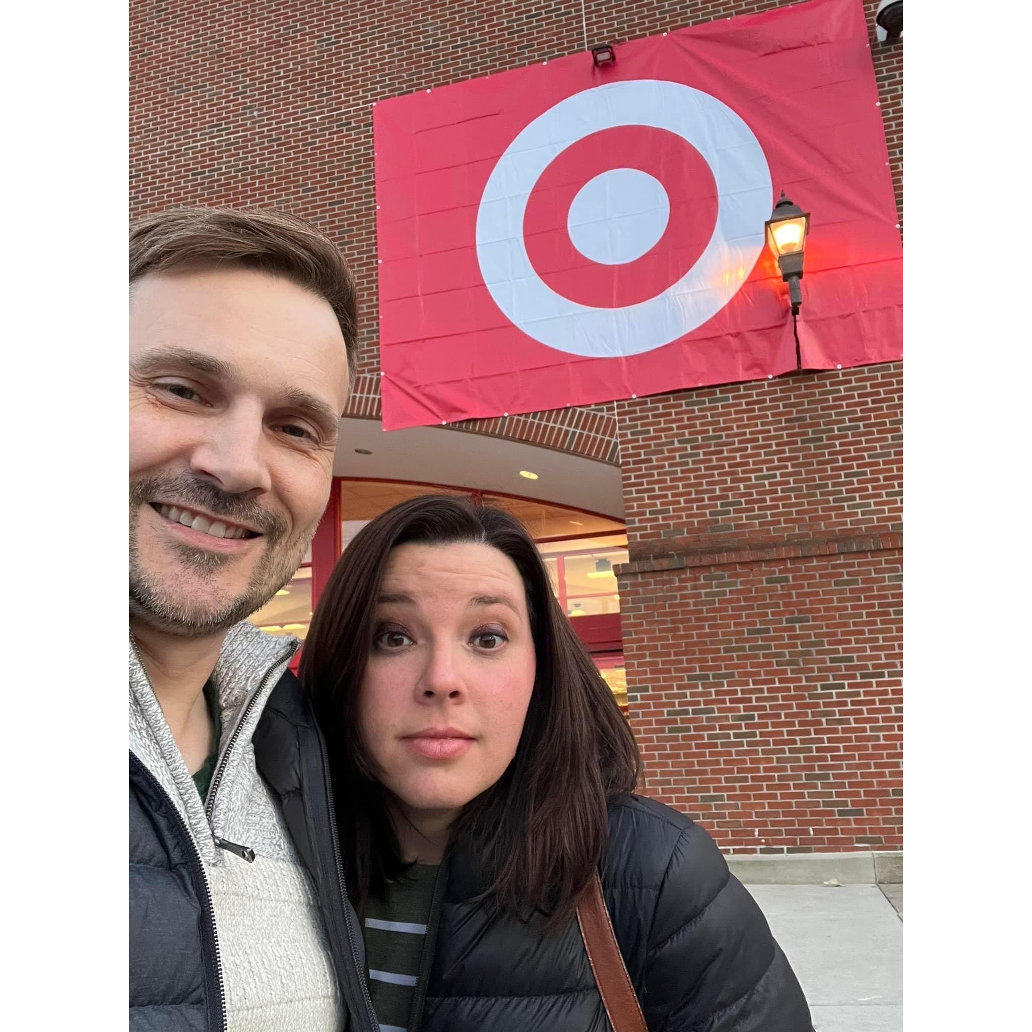 Target date night challenge. Emily has her 'game face on'