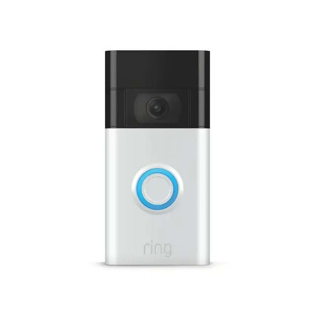 Shop Ring Ring Video Doorbell - Built in Rechargeable Battery or Hardwired Smart Video Doorbell Camera - Satin Nickel (2020 Release)