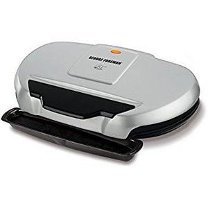 George Foreman 6-Serving Removable Plate Grill and Panini Press, Silver, GRP99