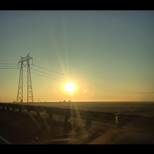 Morning sunrise the day Eric left for Park City, Utah (January 2015)