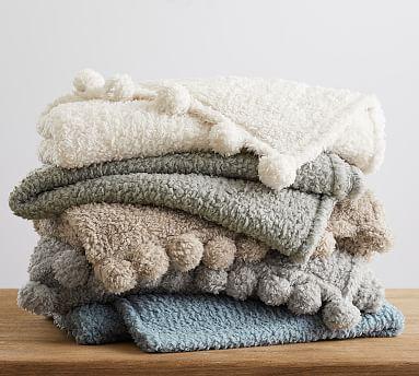 Cozy Pom Pom Sherpa Throws