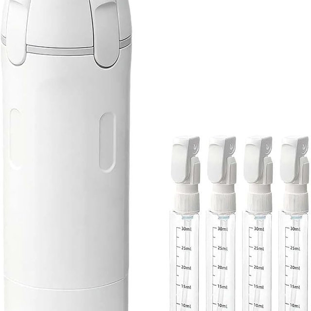 4-in-1 Travel Dispenser Bottle,4 Pack 30ML Travel Bottles for Toiletries, Leak Proof Travel Size Containers (White)