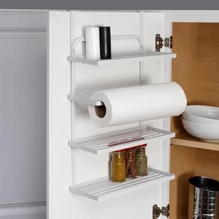 Steel Spice Rack with Paper Towel Holder