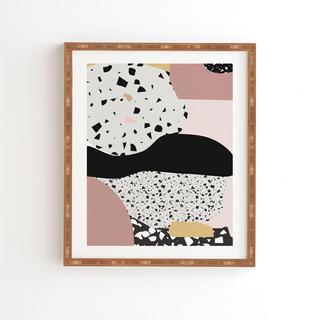 Terrazzo In Pink Framed Wall Art