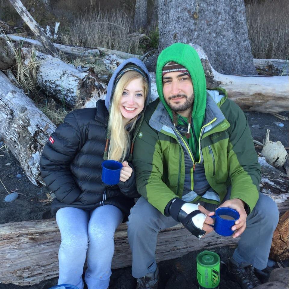 Our first camping trip -- in the winter. Thanks, Mo!
