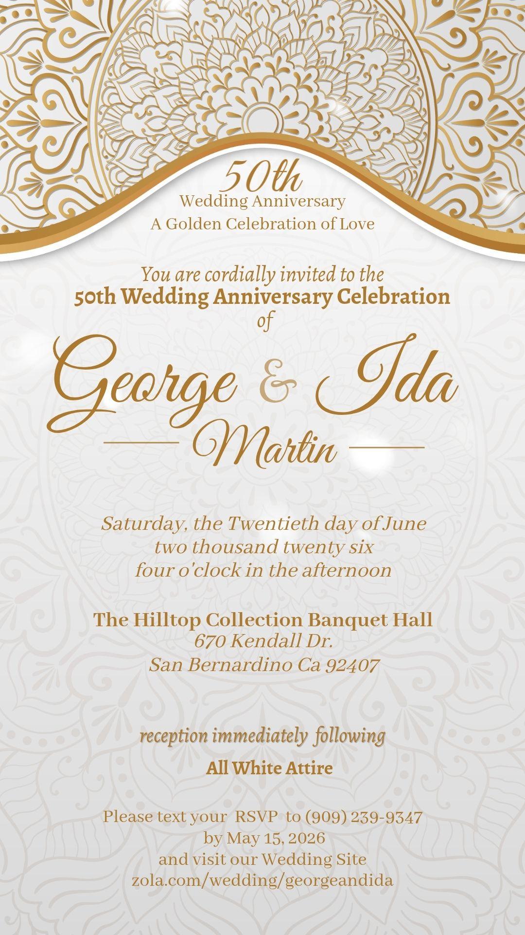 The Wedding Website of George Martin and Ida Martin