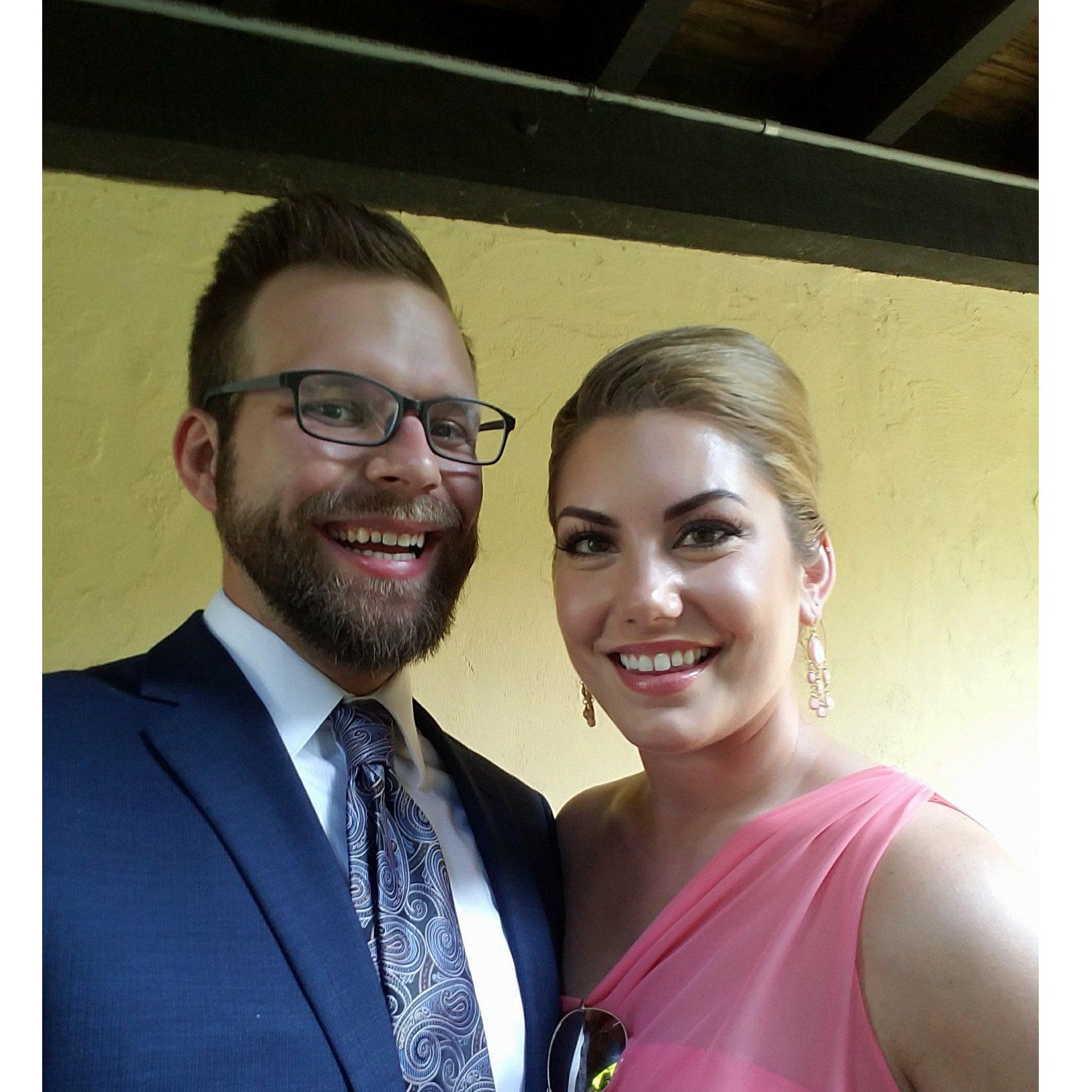 Our first wedding together as a couple.