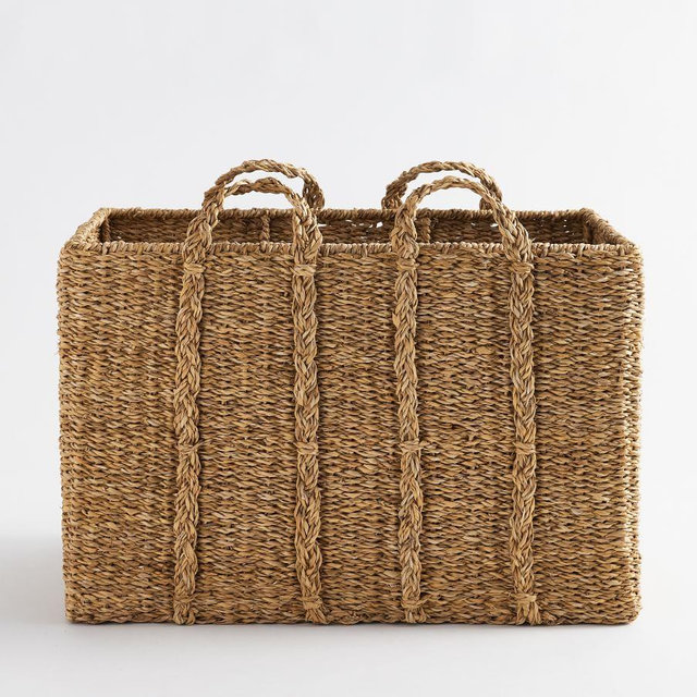 Safi Low Rectangular Basket - Natural