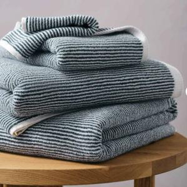 Plush Turkish Cotton Bath Sheets (Color Striped Abyss)