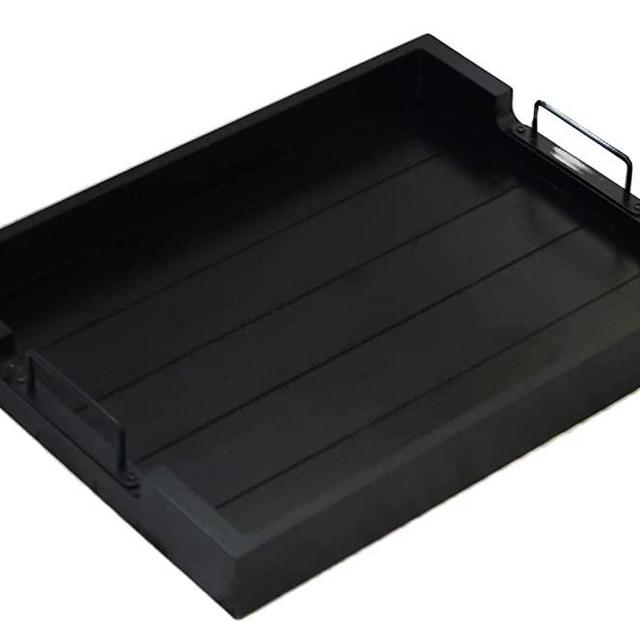 Royale Ave Serving Tray with Handles - Dinner Tray for Eating - Premium Quality Food Trays for Eating on Couch - Wooden Trays with Metal Handles Used for Coffee, Accents and Decor. 