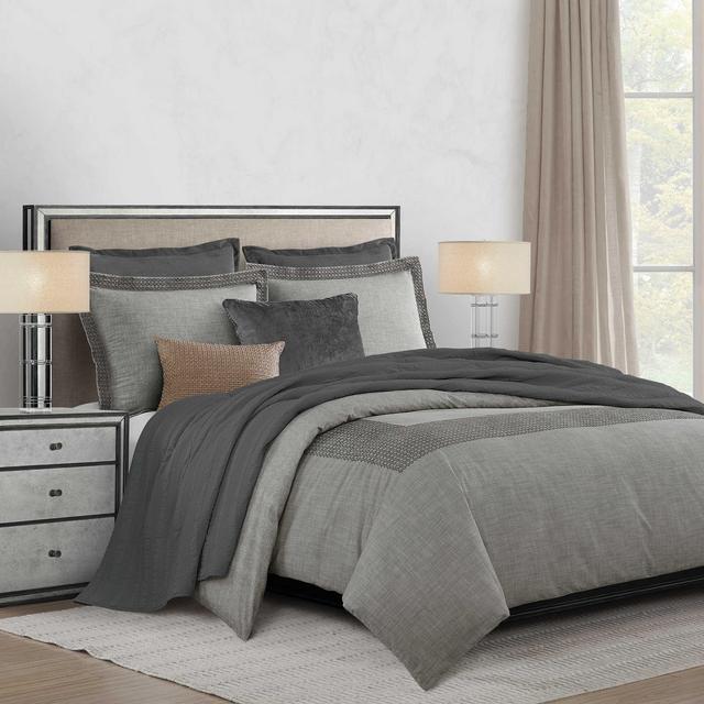 Bridge Street Sarayu Hotel King Comforter Set in Grey
