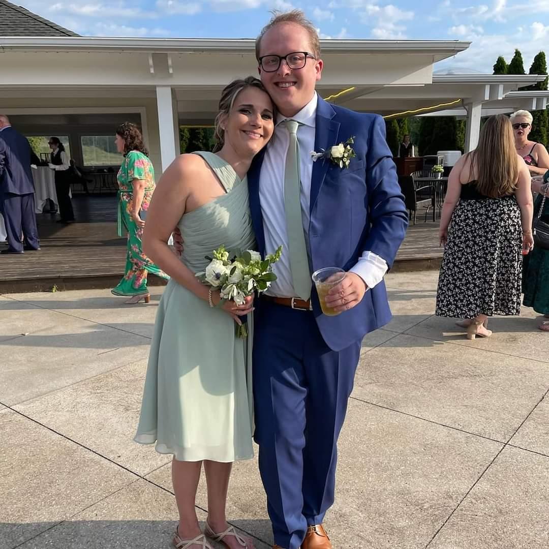 First picture together- Jake and Kaitlin's wedding July 2021