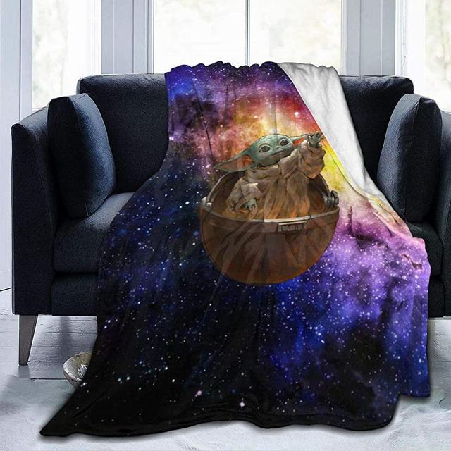 BJDSHG Home Baby Yodas Blanket Ultra-Soft Micro Fleece Blanket Lovely Air Conditioning Blanket Fit Couch Bed Sofa for Adult Child Warm Camping Blanket.