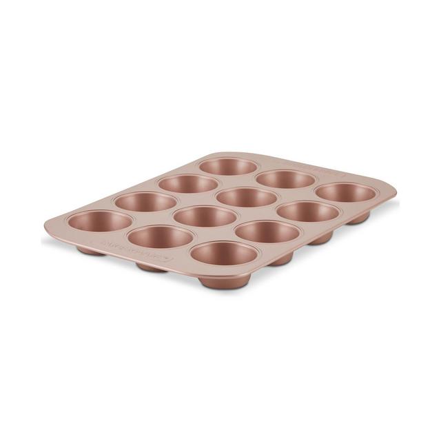 Farberware Nonstick Bakeware 12-Cup Muffin Pan, Rose Gold