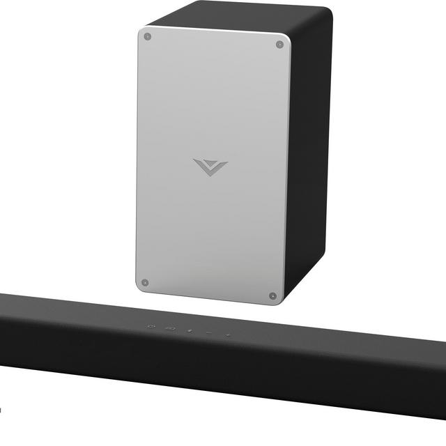 VIZIO - 2.1-Channel Soundbar System with 5-1/4" Wireless Subwoofer - Black/Silver