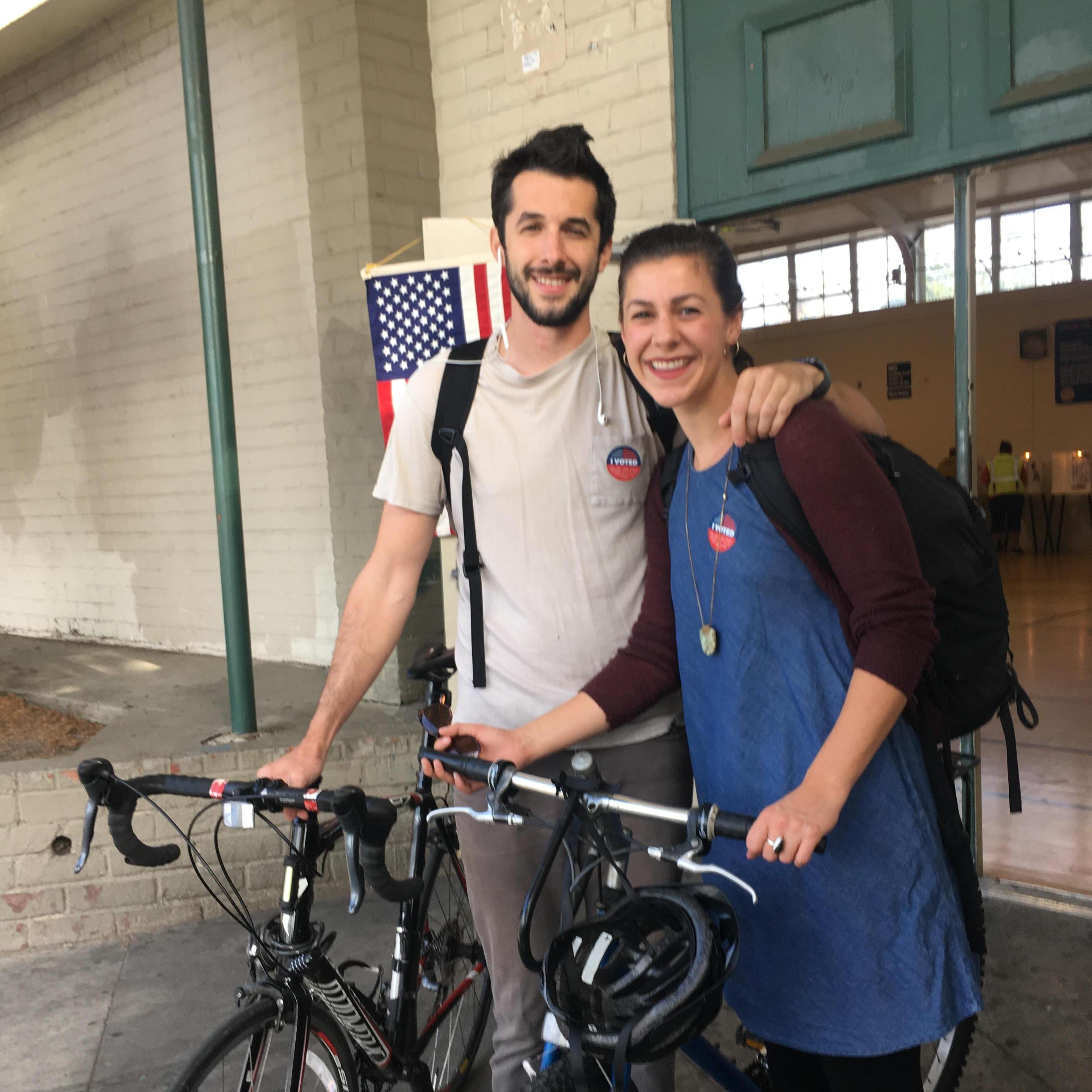 biking to the polls!