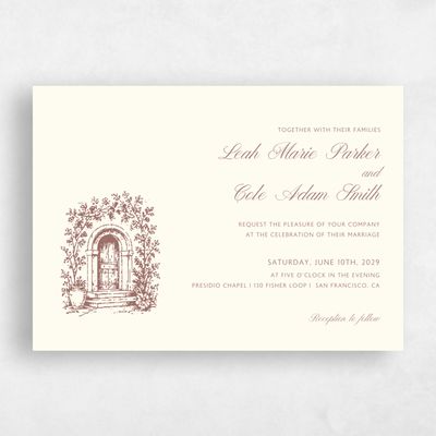 Yellow Landscape Wedding Invitation - Passage Landscape