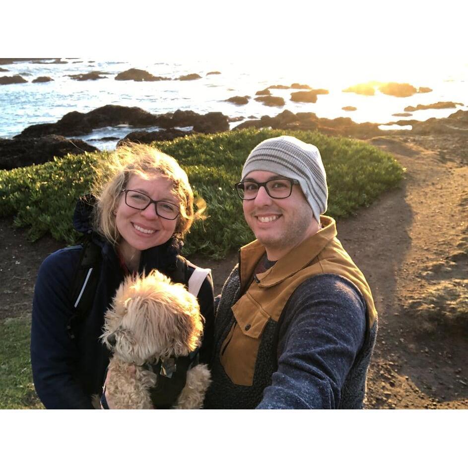 Mendocino, CA with Indy. February 2019.