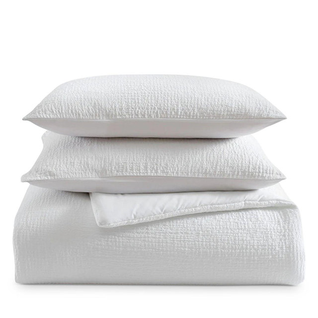 Vera Wang Puckered Textured 3 Piece Comforter Set, King
