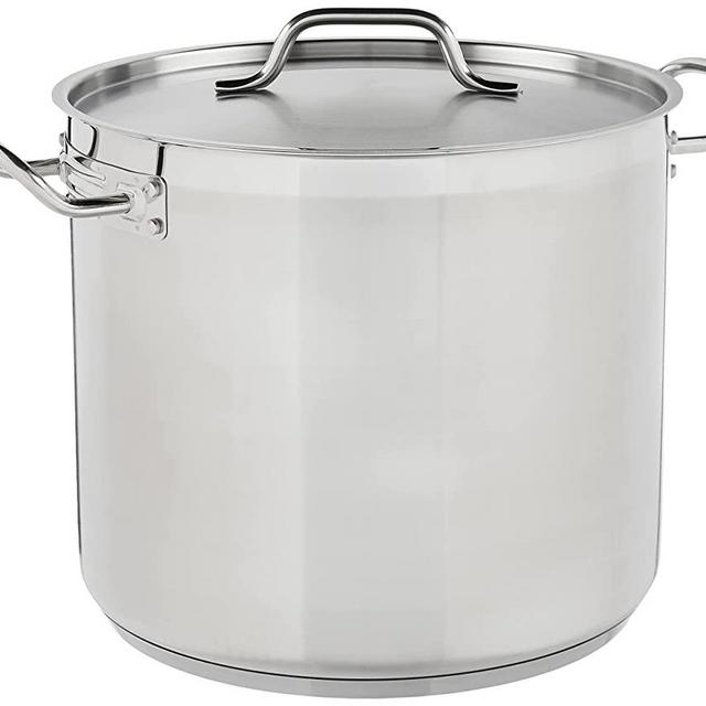 Winware Stainless 20-Quart Steel Stock Pot with Cover