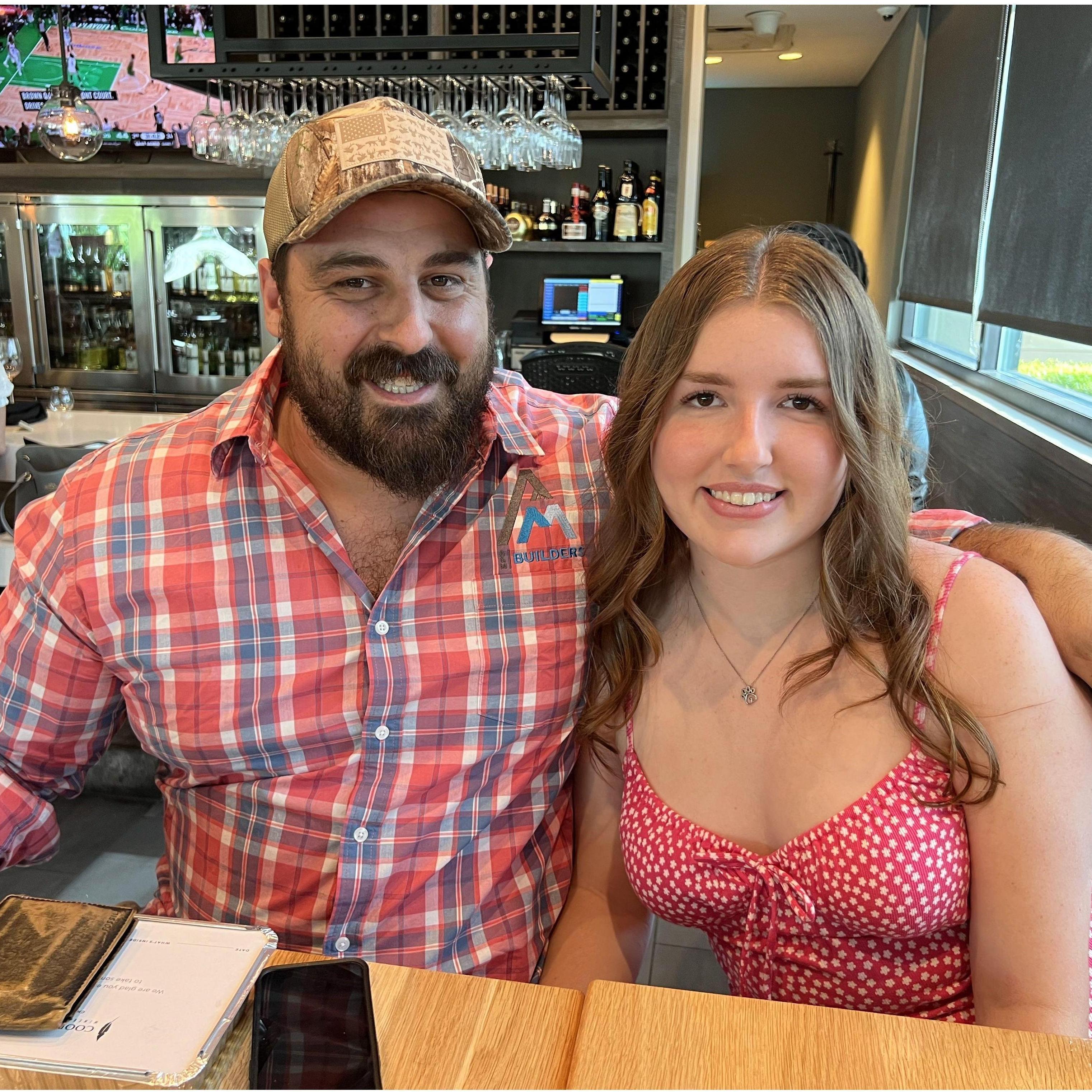 Thought we looked cute matching... Mother's Day lunch!