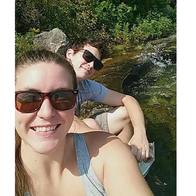 In Tobemory, our first camping trip together