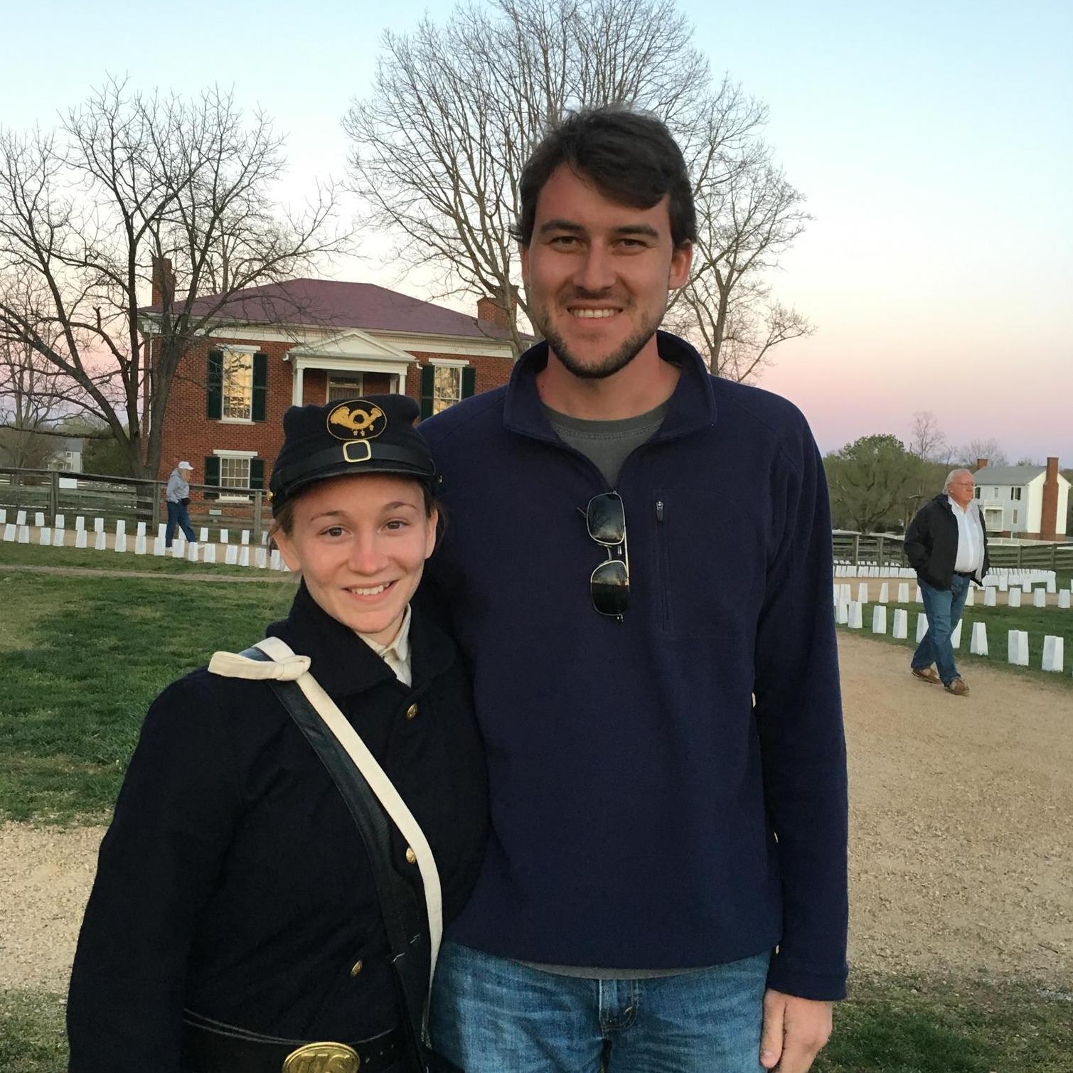 The first time Max got to see Katie as a Living Historian was at the 152nd anniversary of the battle at Appomattox Courthouse in April 2017. As you'll see later, it made quite an impression!