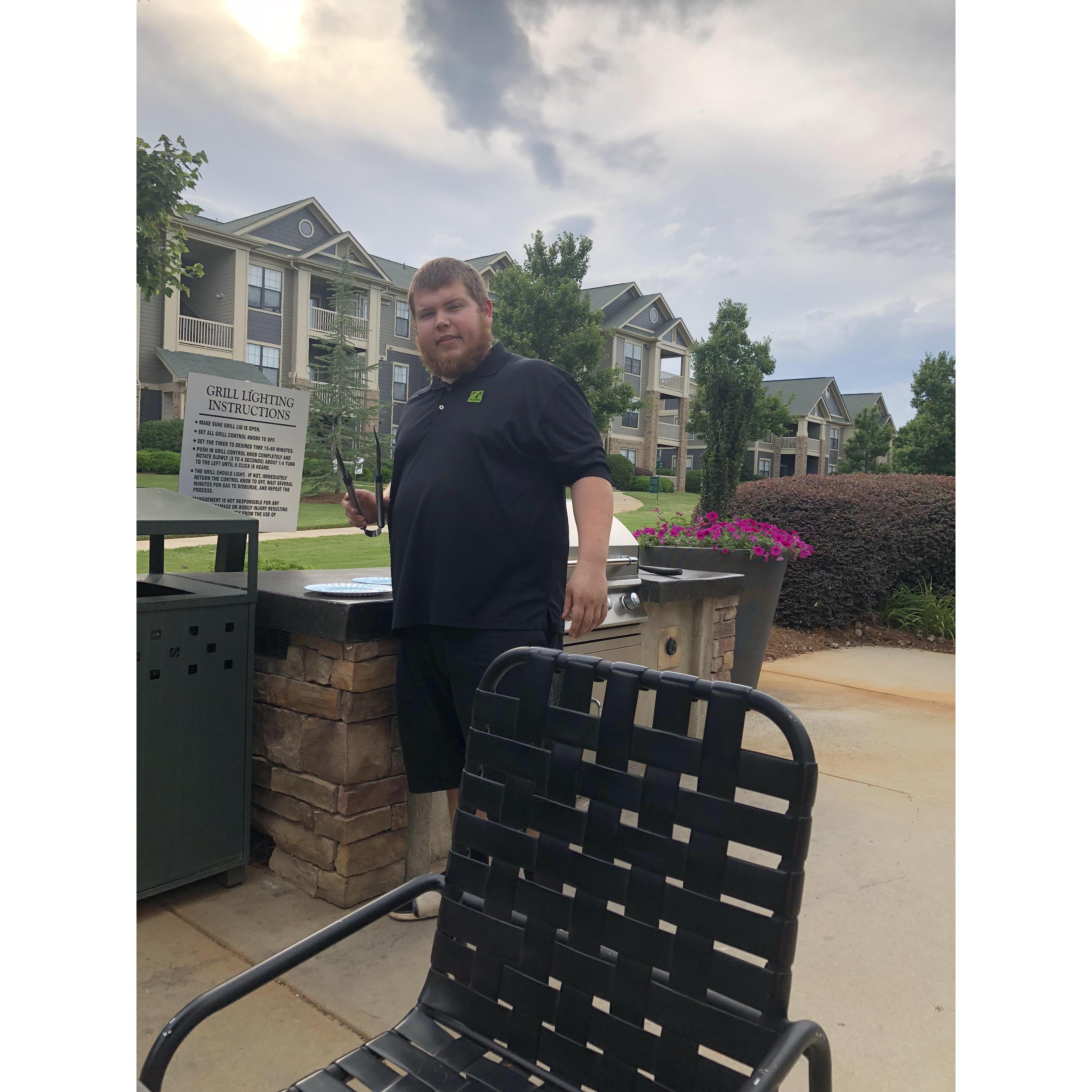 Grilling Out at Our Apartment