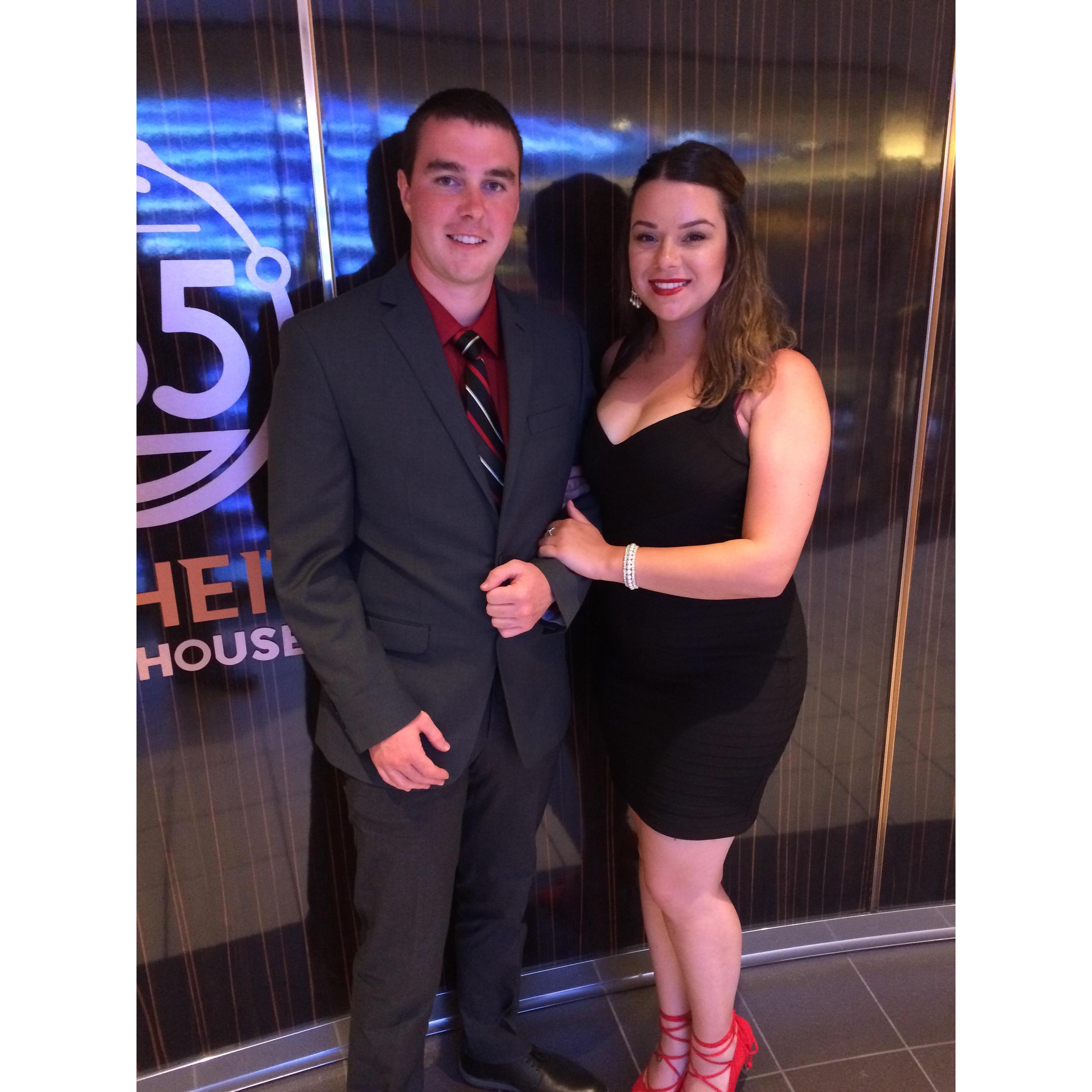 Anniversary dinner on the cruise - 2017