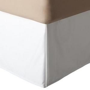 White Wrinkle-Resistant Cotton Bed Skirt (Full) - Threshold™