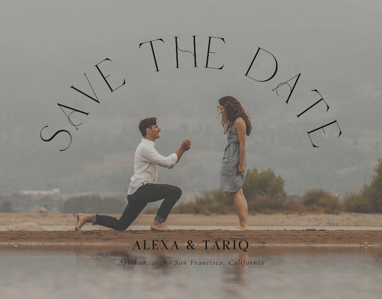 Gaia Photo | Black | Zola Save The Dates