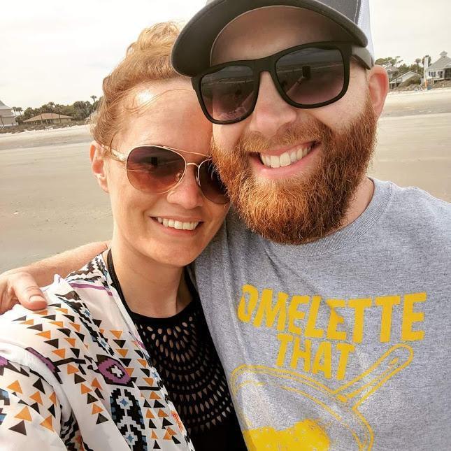 Celebrating our engagement on the beach!