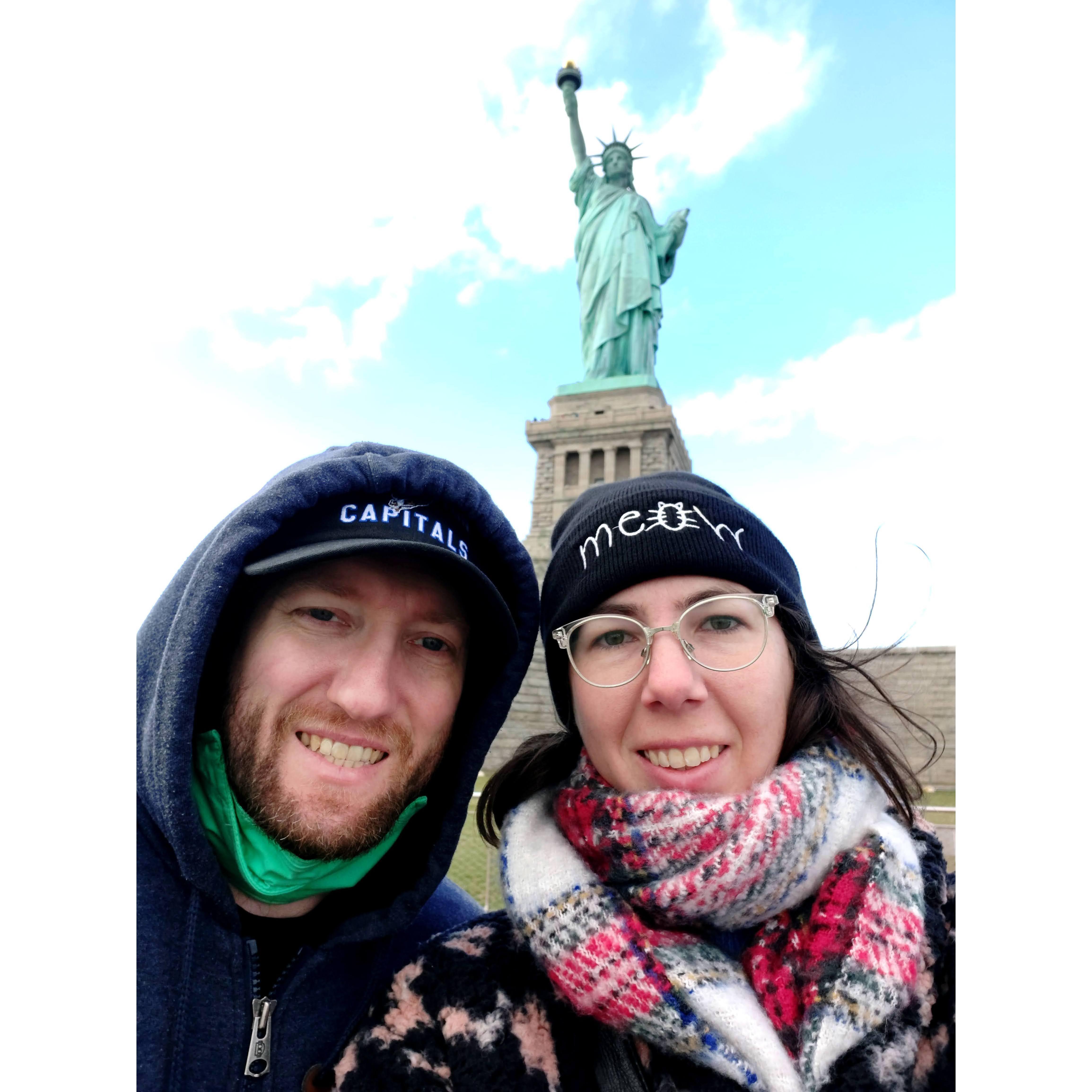 2022, Pete's first time to the Statue of Liberty.