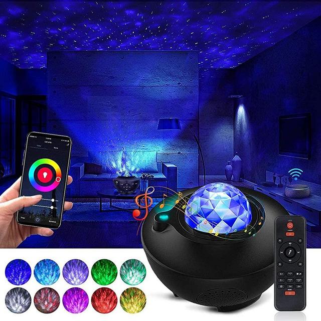 Galaxy Projector Star Projector Night Light Work with Alexa Google Home 8 in 1 Smart WiFi Music Galaxy Light Projector Bluetooth Remote Timer Galaxy 360 Pro Star Light Projector Bedroom Gift