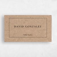Brown Wedding Place Card - Griffith