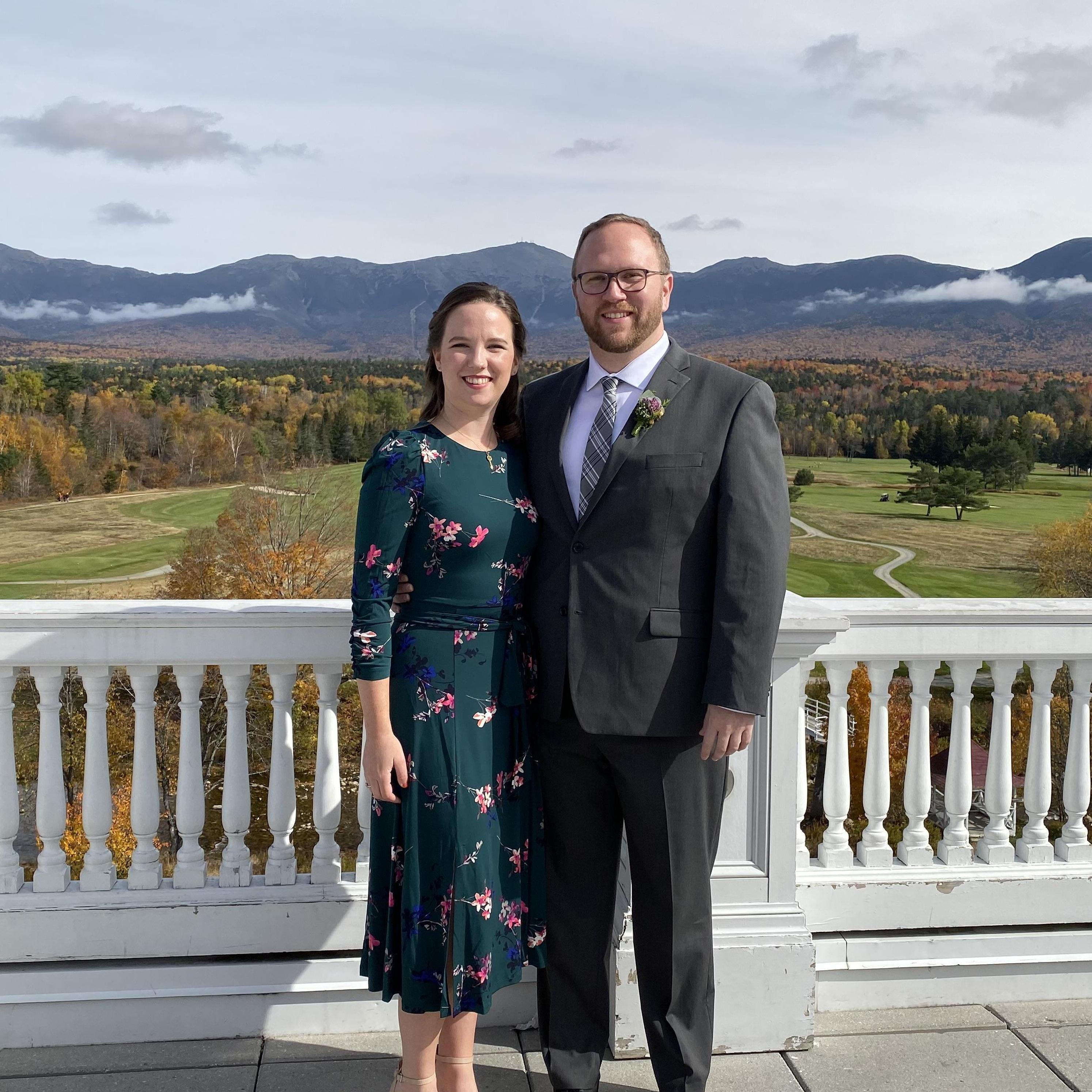 New Hampshire for Amy and Saajan's wedding, Fall 2019