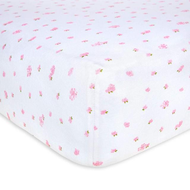 Burt's Bees Baby - Fitted Crib Sheet, Butterfly Garden, 100% Organic Cotton Crib Sheet for Standard Crib and Toddler Mattresses (Blossom)