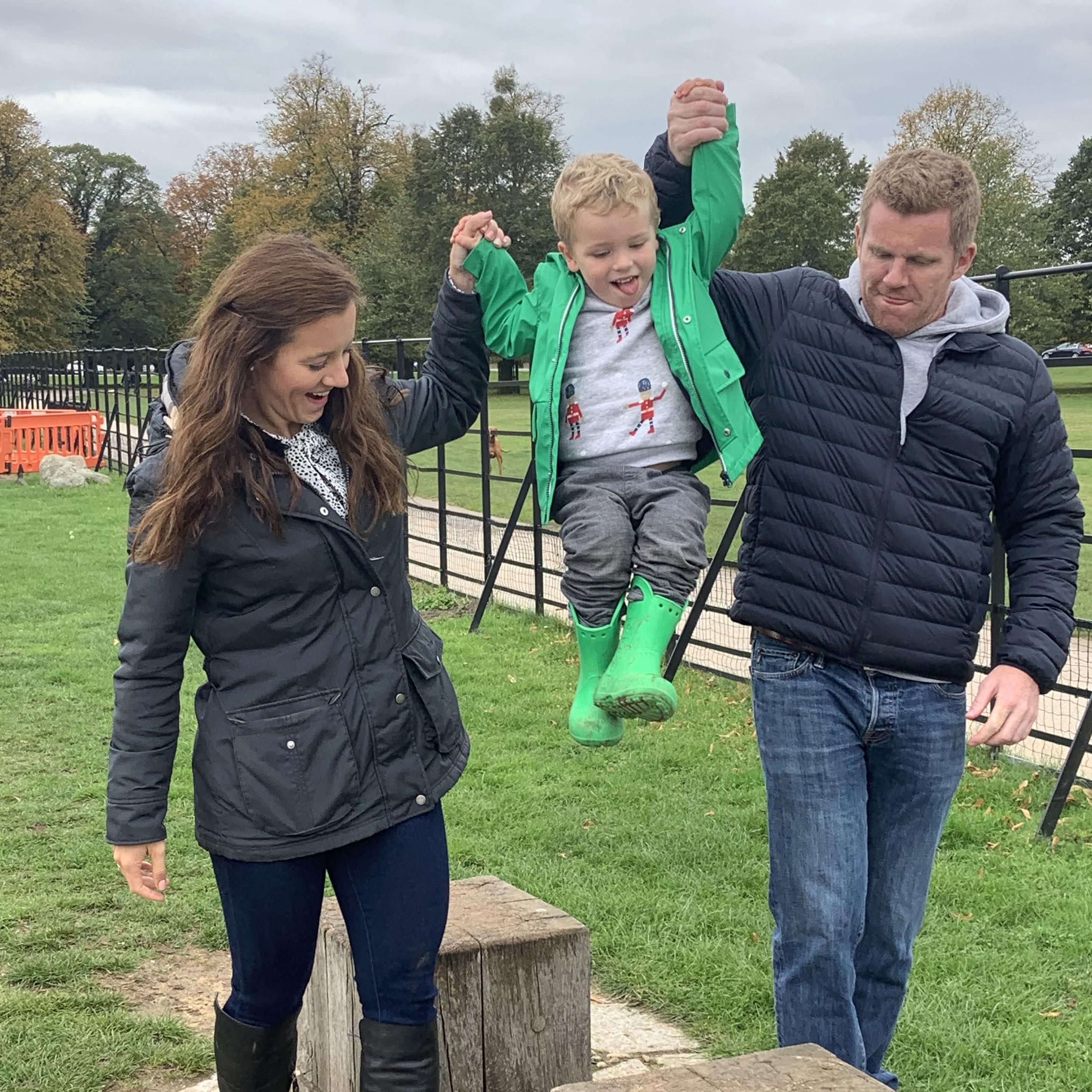 Playtime with Mark's nephew and our ring bearer, Milo