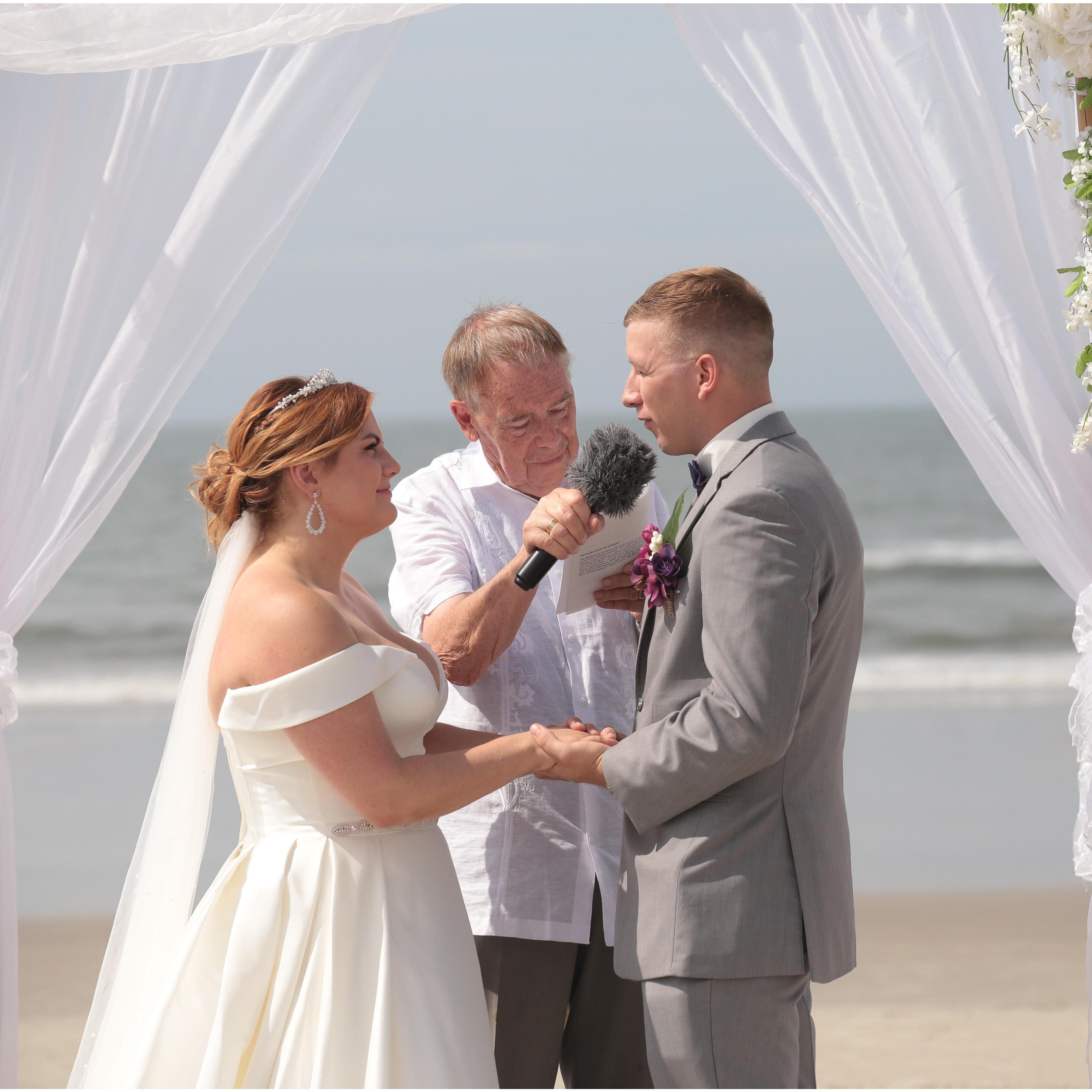 Exchanging of his vows