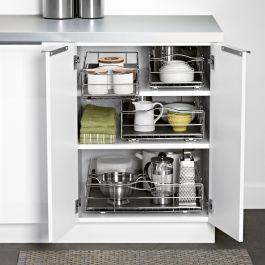 Pull-out cabinet organizer