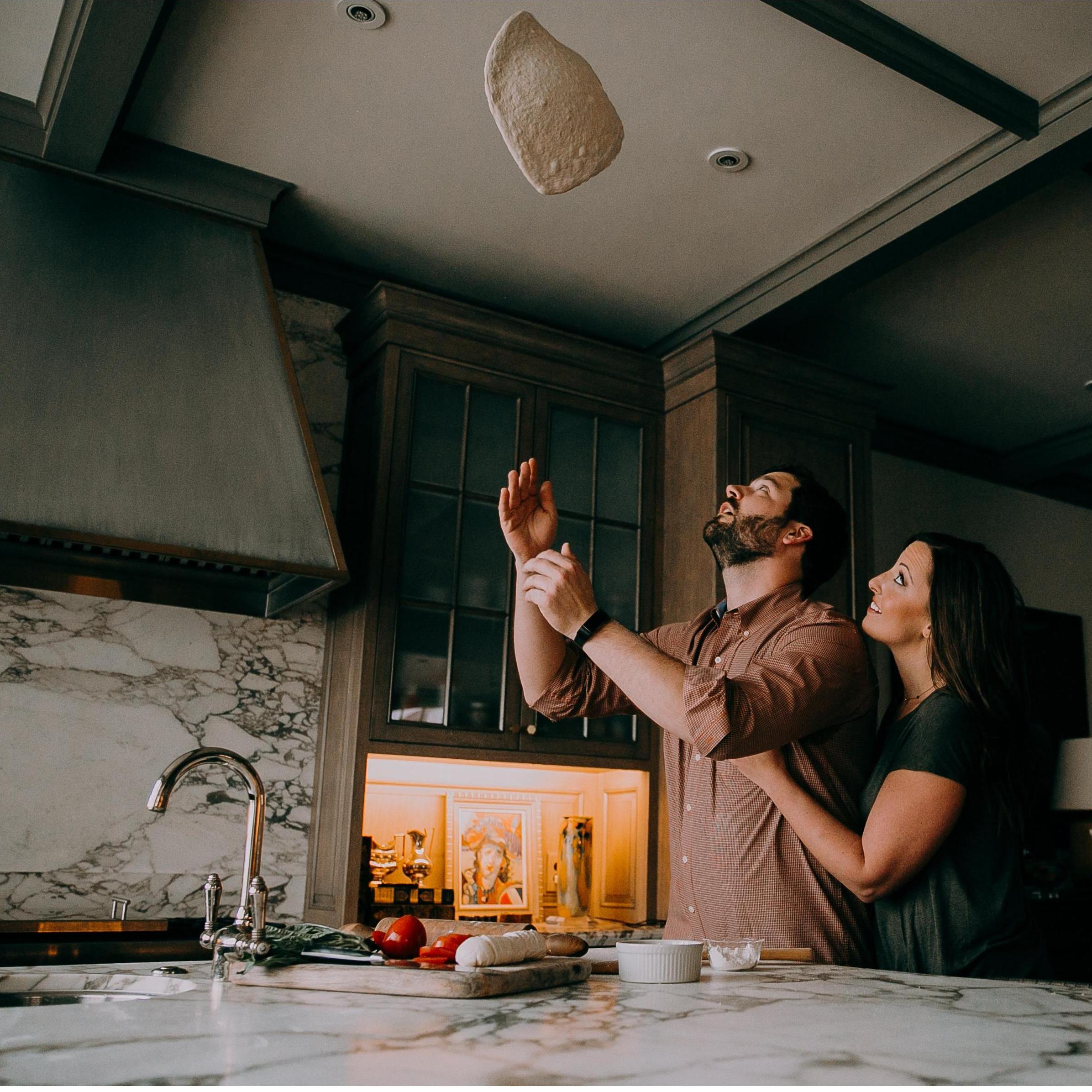 Sometimes Caleb gets a little crazy in the kitchen.