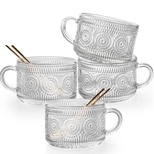 Miamolo Coffee Mug Set with Rack Ceramic Porcelain Stacking Coffee