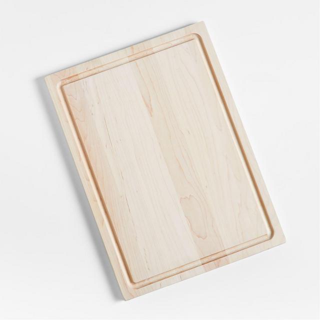 Crate & Barrel Maple Face-Grain Cutting Board 18"x13"x0.75"
