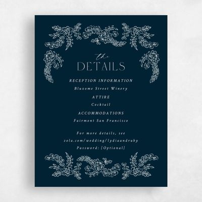 Darkest Teal, Blue Wedding Enclosure - Petalo