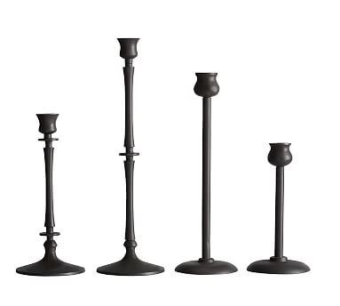 Booker Candleholders, Bronze Tapers - Set Of 4